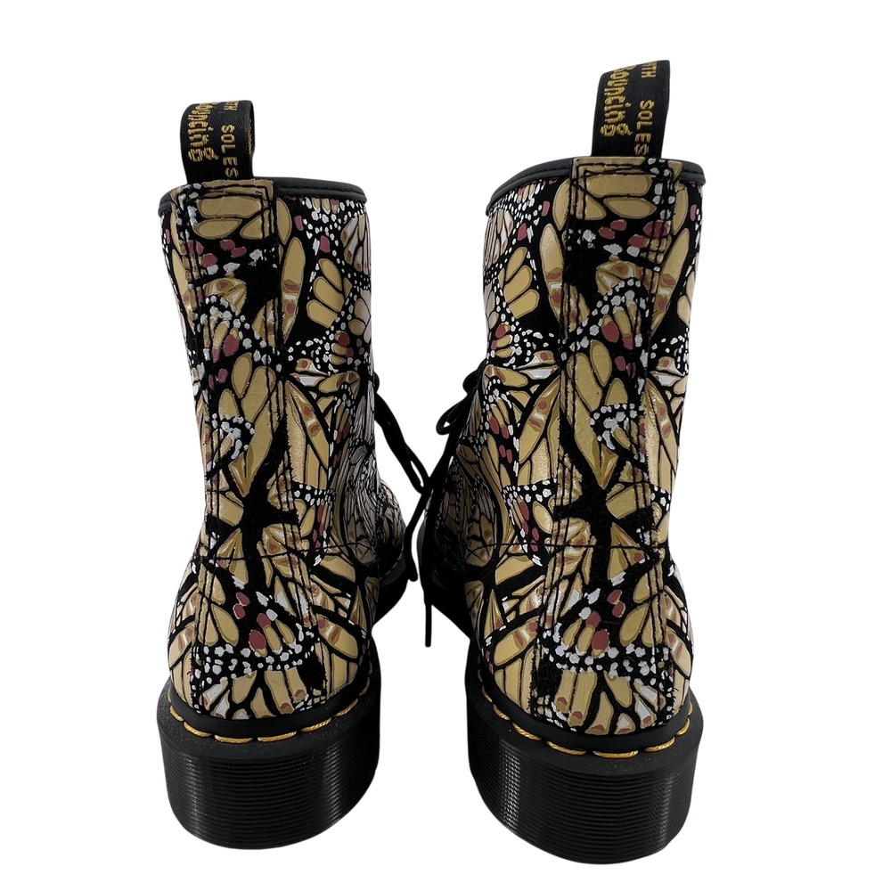 Dr. Martens 1460 Pascal Monarch Butterfly Boots Yellow Black 26735758 Womens 10 - Picture 4 of 9